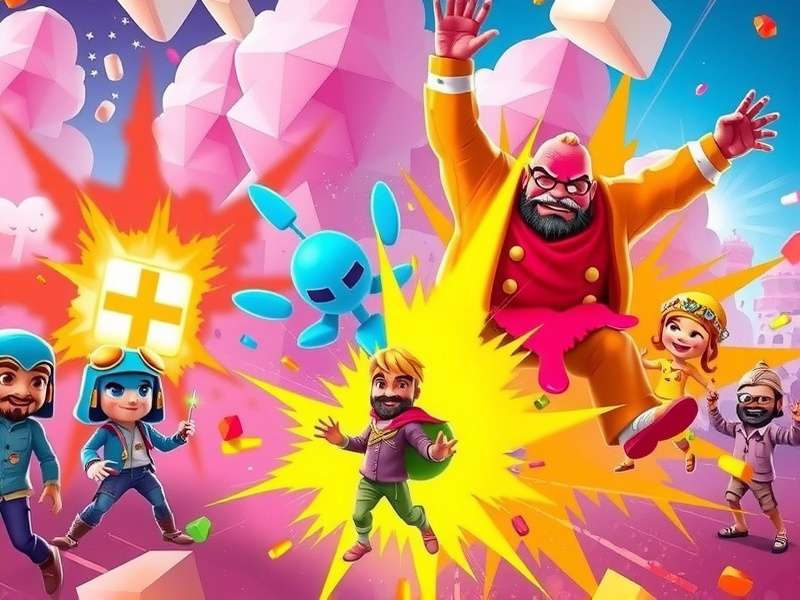 Holi Color Challenge gameplay showing colorful explosions and characters